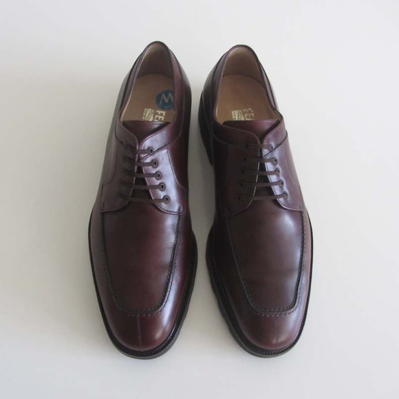 FERRAGAMO Model brown split toe derby shoes 10 2E - Picture 6 of 8